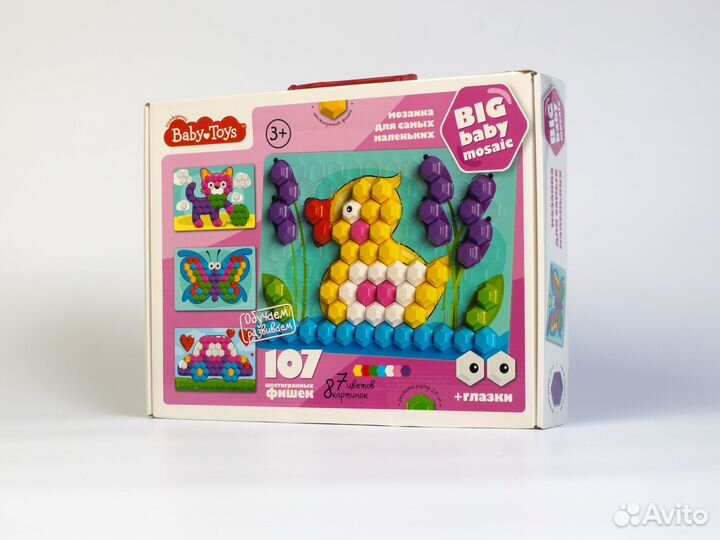 Мозаика для самых маленьких Baby Toys 107 деталей