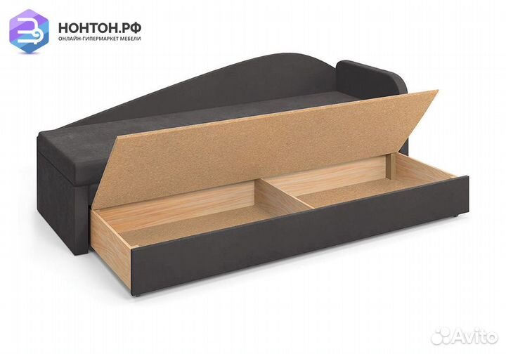 Диван еврософа Верди правый серый