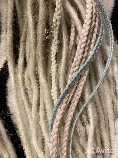 Комплект де косы и дреды микс