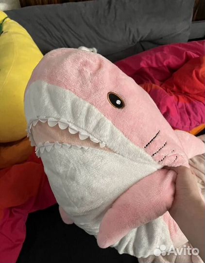 Плюшевая розовая акула IKEA