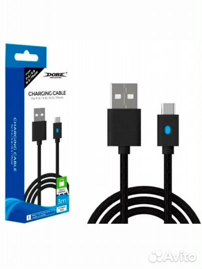 Кабель зарядки для геймпадов Dobe PS5 (TY-0803)