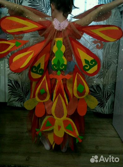 Новогодний костюм жар птица огонь.прокат