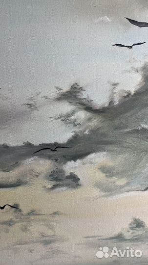 Картина маслом. Морской пейзаж