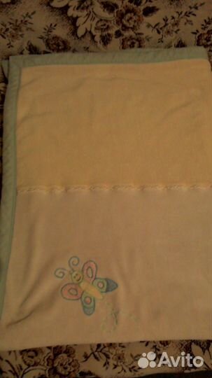 Одеяло велюровое детское и подушка,кпб детский