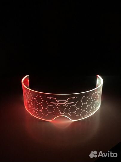 Очки неоновые светящиеся киберпанк