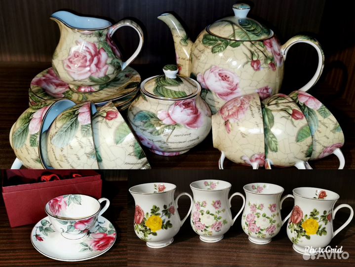 Сервиз чайный, чашки, чайная пара
