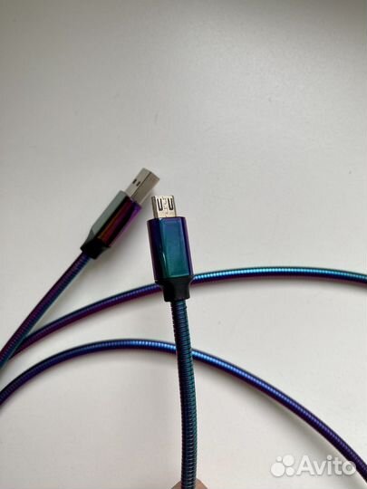 Кабель micro usb 1,5 м разноцветный сталь