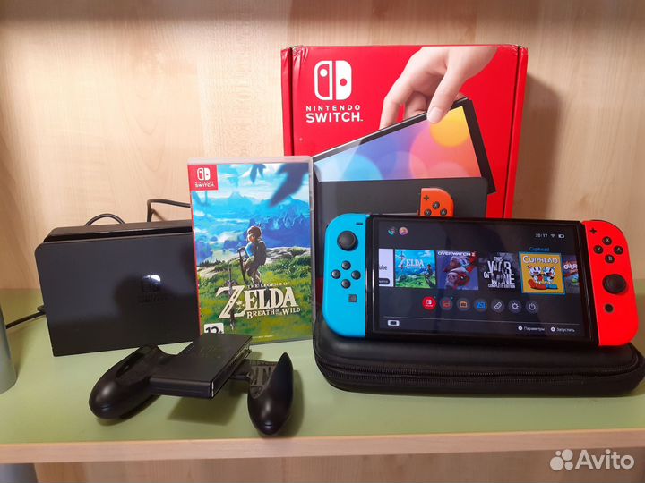 Игровая приставка nintendo switch oled с играми