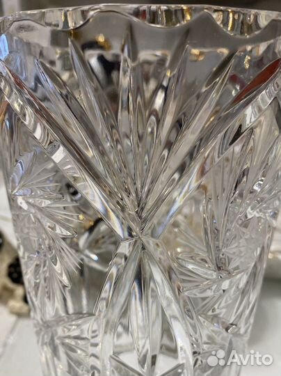 Хрустальная ваза 25 см СССР