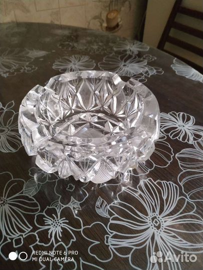 Ваза хрустальная СССР чешский хрусталь
