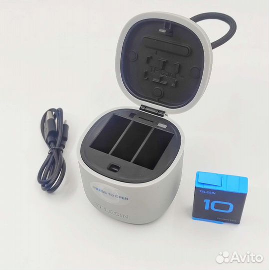 Зарядка GoPro 10/9 Telesin Allin и акб GoPro 10/9
