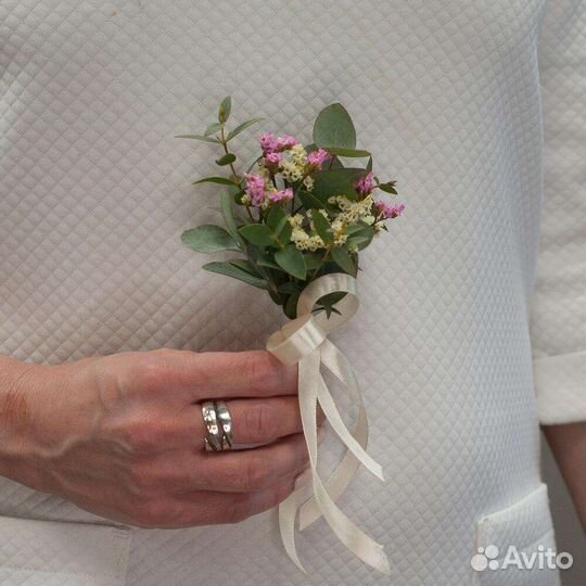 Букет невесты Ivory (с бутоньеркой)