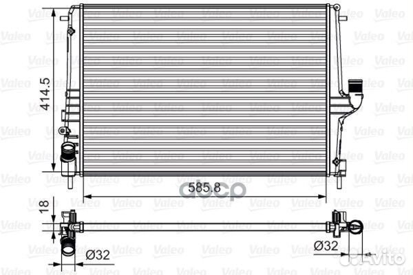 Радиатор двигателя 735635 Valeo