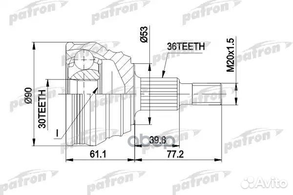 ШРУС наружн к-кт 36x53.2x30 skoda: octavia PCV1