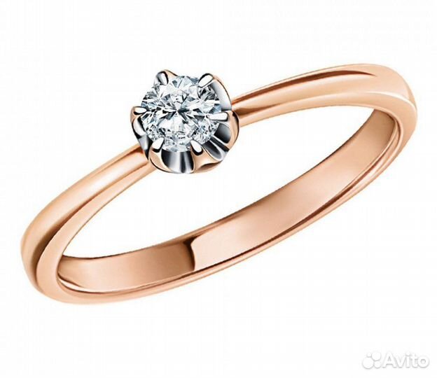 Кольцо с бриллиантом