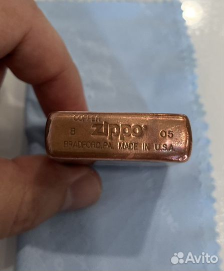 Зажигалка zippo copper 2005 б/у