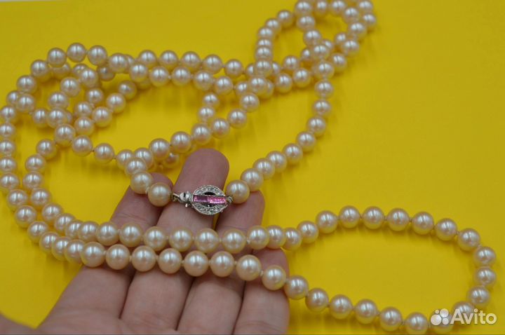 Бусы длинные стиль ар-деко жемчужные винтаж Нитка