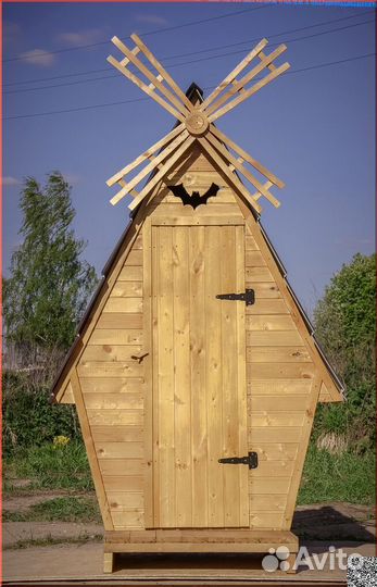 Дачный туалет деревянный GAR203