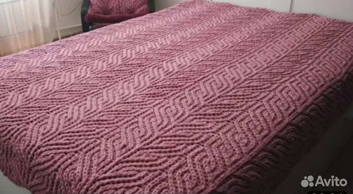 Связать на заказ плед покрывало большой 180х200