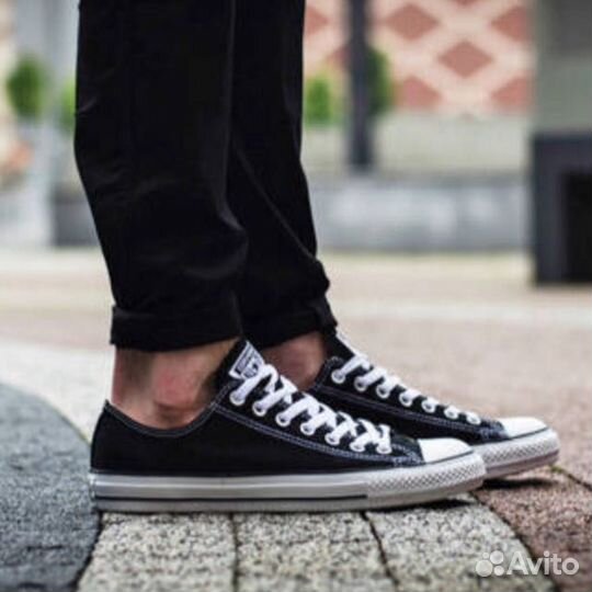 Кеды converse ALL star черно-белые низкие мужские