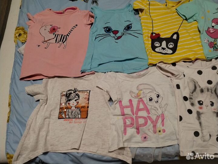 Футболки для девочки 4-6-7лет