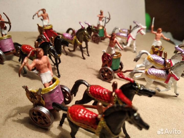 Солдатики 1:72. Египетские пехота и колесница окра