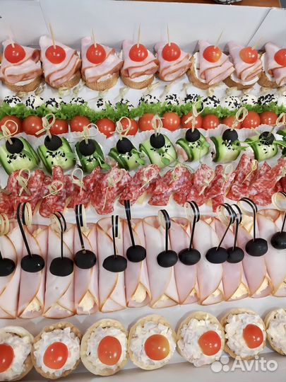 Закуски для фуршета, гастробоксы,кейтеринг,подарки