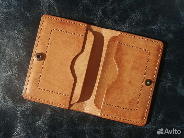 Обложка для автодокументов из натуральной кожи