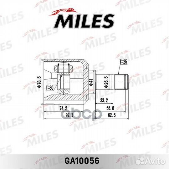 ШРУС mitsubishi lancer VII-IX 95-09 внутр. GA10056