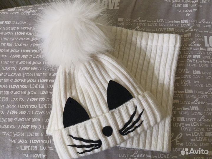 Шапка зимняя для девочки с 3 до 6 лет