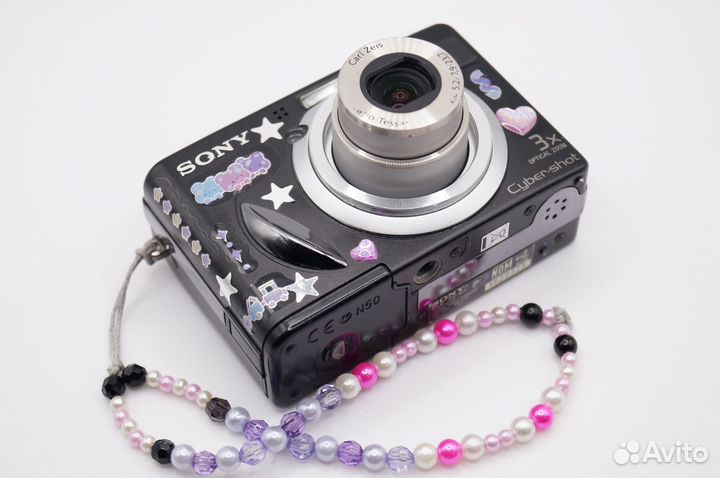 Винтажный фотоаппарат Sony CyberShot DSC W15 Черны