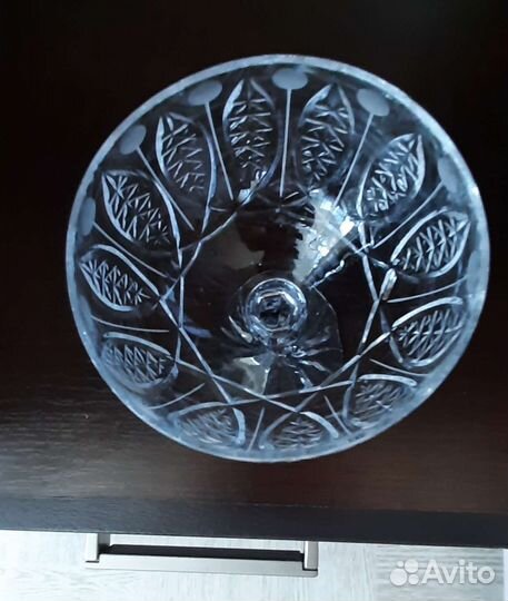 Вазочка на ножке хрусталь, 18см, d 11см