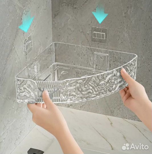 Полки для ванной комнаты и кухни угловая 2 штуки