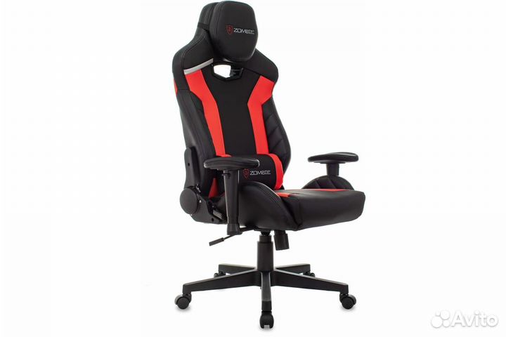 Игровое кресло Бюрократ Zombie Thunder 3X bl/rd