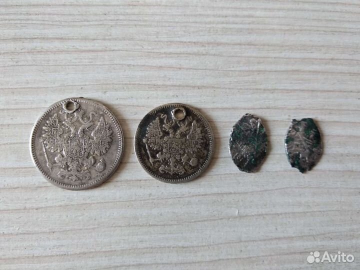 Серебряные монеты царской России. Лот 17-19 век