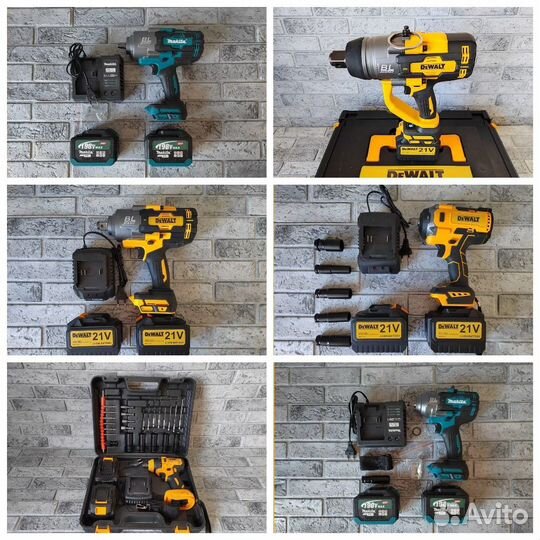 Аккумуляторные гайковерты Makita, Dewalt