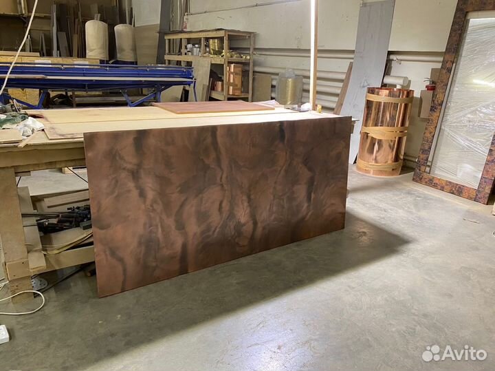 Декоративные стеновые панели из меди