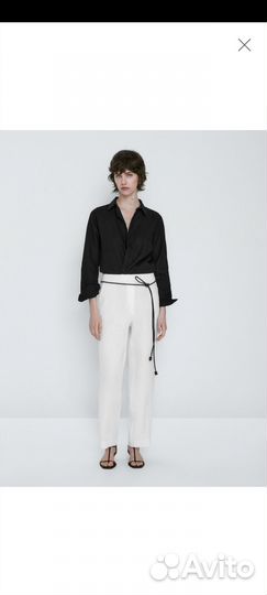 Новые льняные брюки Massimo dutti