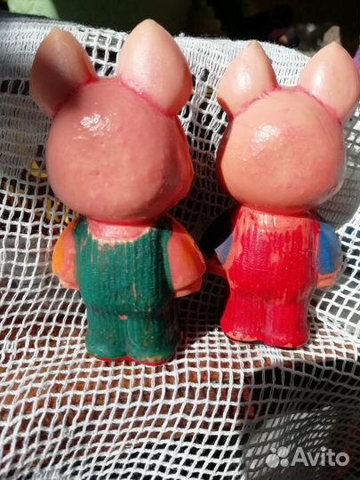 Снегурочка СССР пласт. Хрюша, каталка, лук со стр