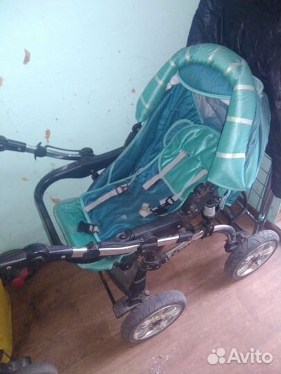 Коляска adamex 3 в 1 бу, летняя коляска горчиягая