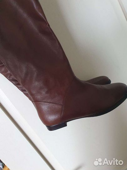 Сапоги. Нат.кожа.зима. стелька 26,5, на шир.голен