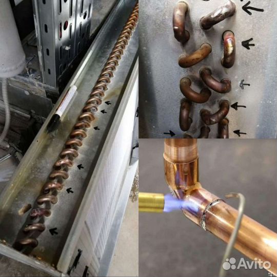 Ремонт калорифера. Пайка меди алюминия, латуни