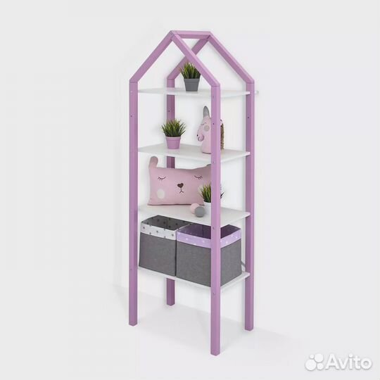 Детский напольный стеллаж-домик трансформер 2 в 1