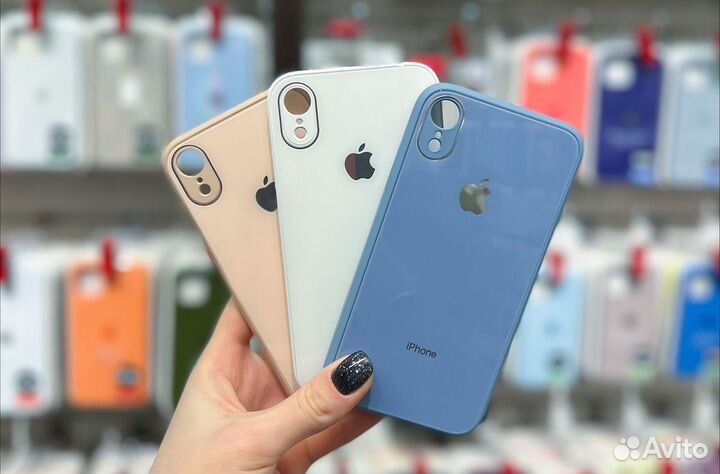 Стеклянный чехол Glass Case iPhone XR