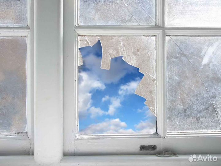 Ремонт окон, стеклопакет Двухкамерный RAL9448