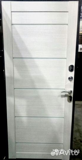 Входная дверь 7,5 Гарда Муар Царга лиственница беж