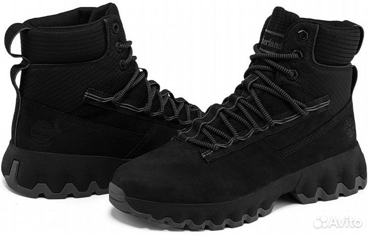 Timberland Greenstride Edge Waterproof Wide Fit Boots 'Black Nubuck' (40)