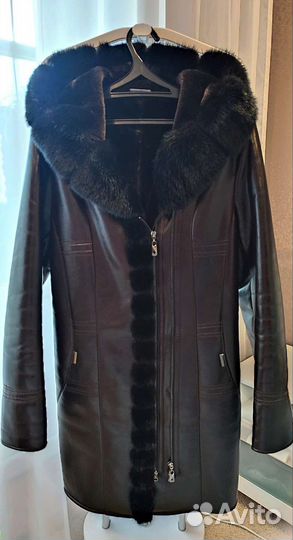 Женская кожаная дубленка 48 50