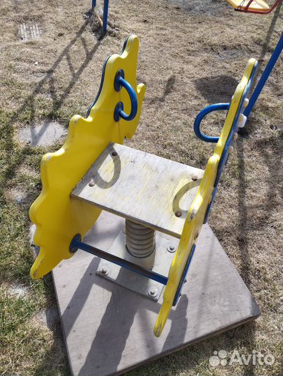 Детский уличный комплекс качалка на пружине