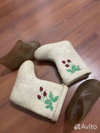 Валенки с галошами б/у